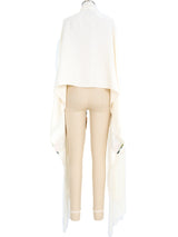 John Galliano Embroidered Fringed Shawl Accessory arcadeshops.com