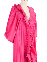 Zandra Rhodes Fuchsia Pleated Duster Jacket arcadeshops.com