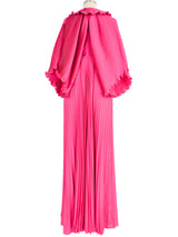 Zandra Rhodes Fuchsia Pleated Duster Jacket arcadeshops.com