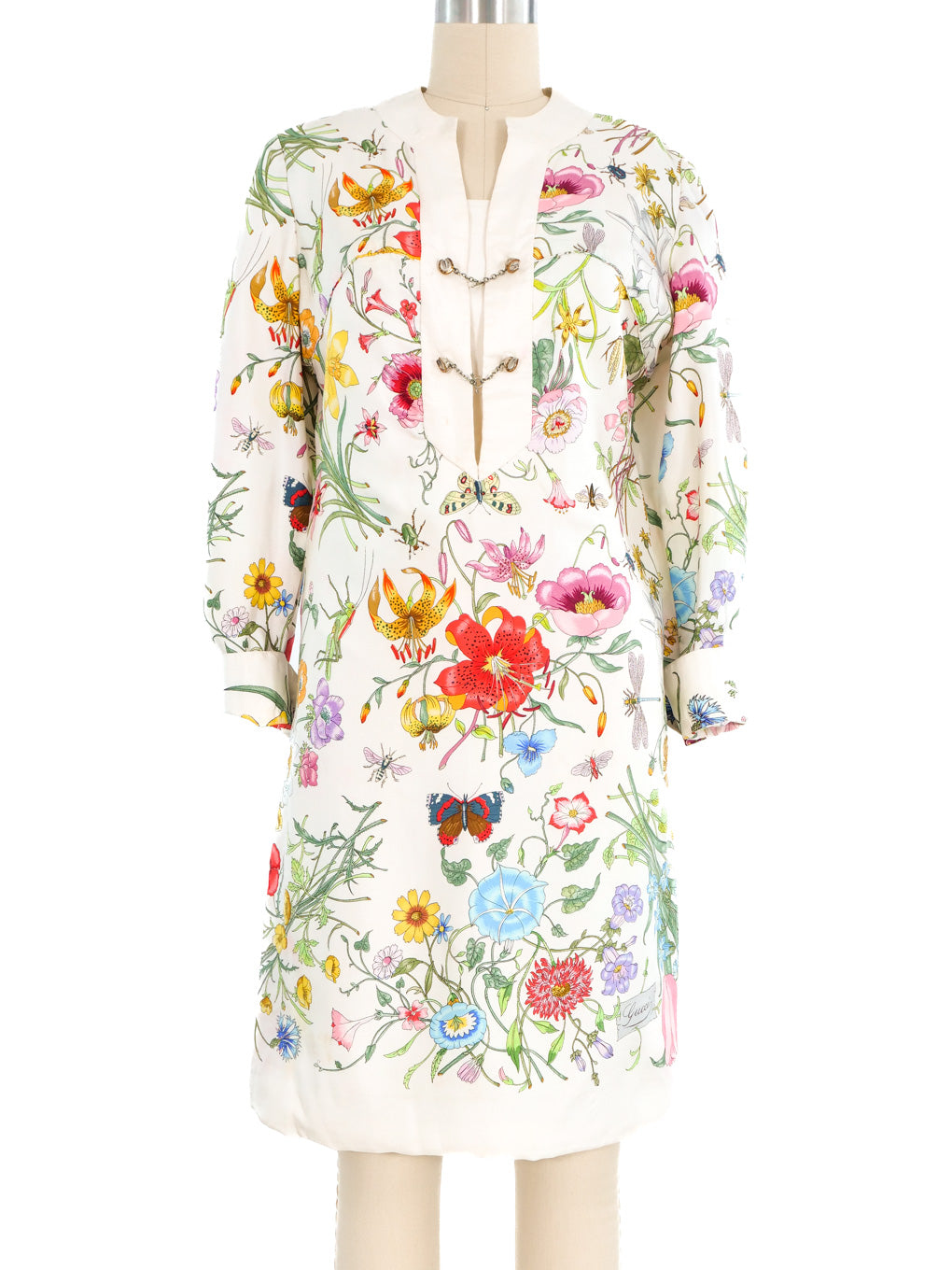 1966 Gucci Flora Printed Dress 1966 Gucci Flora Printed Dress
