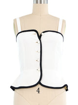 Yves Saint Laurent Peplum Bustier Top Top arcadeshops.com