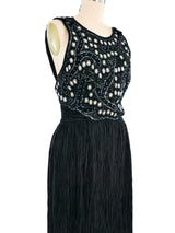 Mary McFadden Embellished Bodice Gown Dress arcadeshops.com