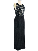 Mary McFadden Embellished Bodice Gown Dress arcadeshops.com