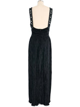 Mary McFadden Embellished Bodice Gown Dress arcadeshops.com