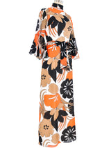 Graphic Floral Printed Maxi Dress Dress arcadeshops.com
