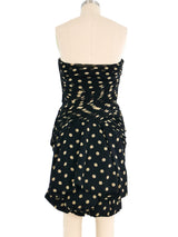 Vicky Tiel Printed Silk Ruched Mini Dress Dress arcadeshops.com