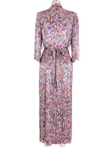 1940's Paisley Printed Silk Robe Dress arcadeshops.com