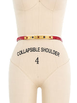 Judith Leiber Jeweled Red Snake Belt Accessory arcadeshops.com
