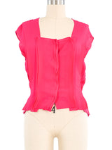 Yves Saint Laurent Paneled Silk Top Top arcadeshops.com