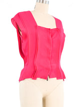 Yves Saint Laurent Paneled Silk Top Top arcadeshops.com
