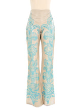 Gianfranco Ferre Painted Python Flares Bottom arcadeshops.com