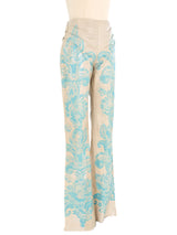 Gianfranco Ferre Painted Python Flares Bottom arcadeshops.com