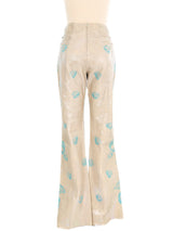 Gianfranco Ferre Painted Python Flares Bottom arcadeshops.com