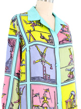 Novelty Jester Print Top Top arcadeshops.com