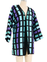 Colorblock Ribbon Weave Jacket Jacket arcadeshops.com