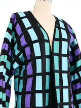 Colorblock Ribbon Weave Jacket Jacket arcadeshops.com