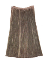 Krizia Pleated Metallic Skirt Bottom arcadeshops.com