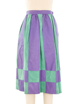 Leather and Suede Patchwork Skirt Bottom arcadeshops.com