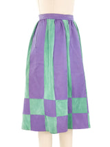Leather and Suede Patchwork Skirt Bottom arcadeshops.com