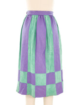 Leather and Suede Patchwork Skirt Bottom arcadeshops.com