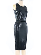 Versace Istante Black Faux Snakeskin Skirt Ensemble Suit arcadeshops.com