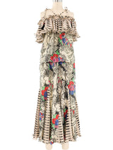 Diane Freis Metallic Mixed Print Maxi Skirt Ensemble Suit arcadeshops.com