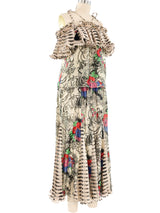 Diane Freis Metallic Mixed Print Maxi Skirt Ensemble Suit arcadeshops.com