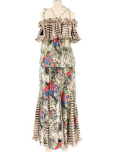 Diane Freis Metallic Mixed Print Maxi Skirt Ensemble Suit arcadeshops.com