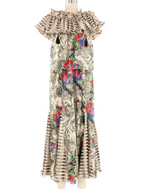 Diane Freis Metallic Mixed Print Maxi Skirt Ensemble Suit arcadeshops.com