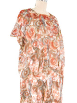 Peach Metallic Caftan Dress arcadeshops.com