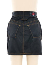 Jean Paul Gaultier Jeans Sateen Mini Skirt Bottom arcadeshops.com
