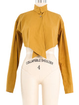 Romeo Gigli Cropped Open Front Blouse Top arcadeshops.com