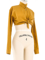 Romeo Gigli Cropped Open Front Blouse Top arcadeshops.com