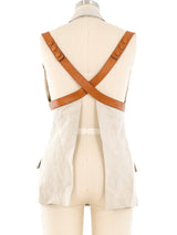 Jean Paul Gaultier Linen Crossback Vest Top arcadeshops.com