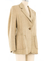 Moschino Cheap and Chic Raw Edge Linen Blazer Jacket arcadeshops.com