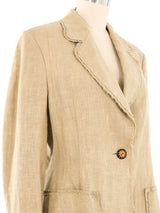 Moschino Cheap and Chic Raw Edge Linen Blazer Jacket arcadeshops.com