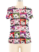 Vivienne Tam Mesh Panda Print Top Top arcadeshops.com