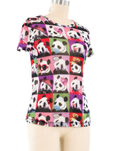 Vivienne Tam Mesh Panda Print Top Top arcadeshops.com