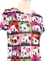 Vivienne Tam Mesh Panda Print Top Top arcadeshops.com