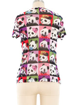 Vivienne Tam Mesh Panda Print Top Top arcadeshops.com