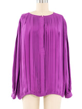 Gucci Pleated Silk Blouse Top arcadeshops.com