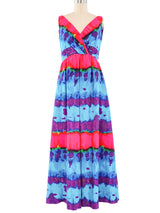 1960's Tie Dye Style Palazzo Pant Jumpsuit Suit arcadeshops.com