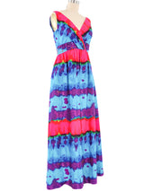 1960's Tie Dye Style Palazzo Pant Jumpsuit Suit arcadeshops.com