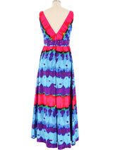 1960's Tie Dye Style Palazzo Pant Jumpsuit Suit arcadeshops.com