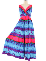 1960's Tie Dye Style Palazzo Pant Jumpsuit Suit arcadeshops.com