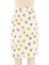 1980s Ungaro Printed Silk Skirt Bottom arcadeshops.com