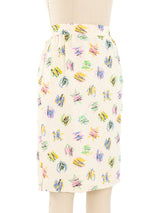 1980s Ungaro Printed Silk Skirt Bottom arcadeshops.com