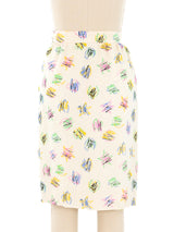 1980s Ungaro Printed Silk Skirt Bottom arcadeshops.com