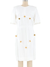 1980s Givenchy Gold Button Dress Dress arcadeshops.com