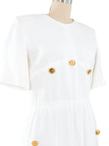 1980s Givenchy Gold Button Dress Dress arcadeshops.com